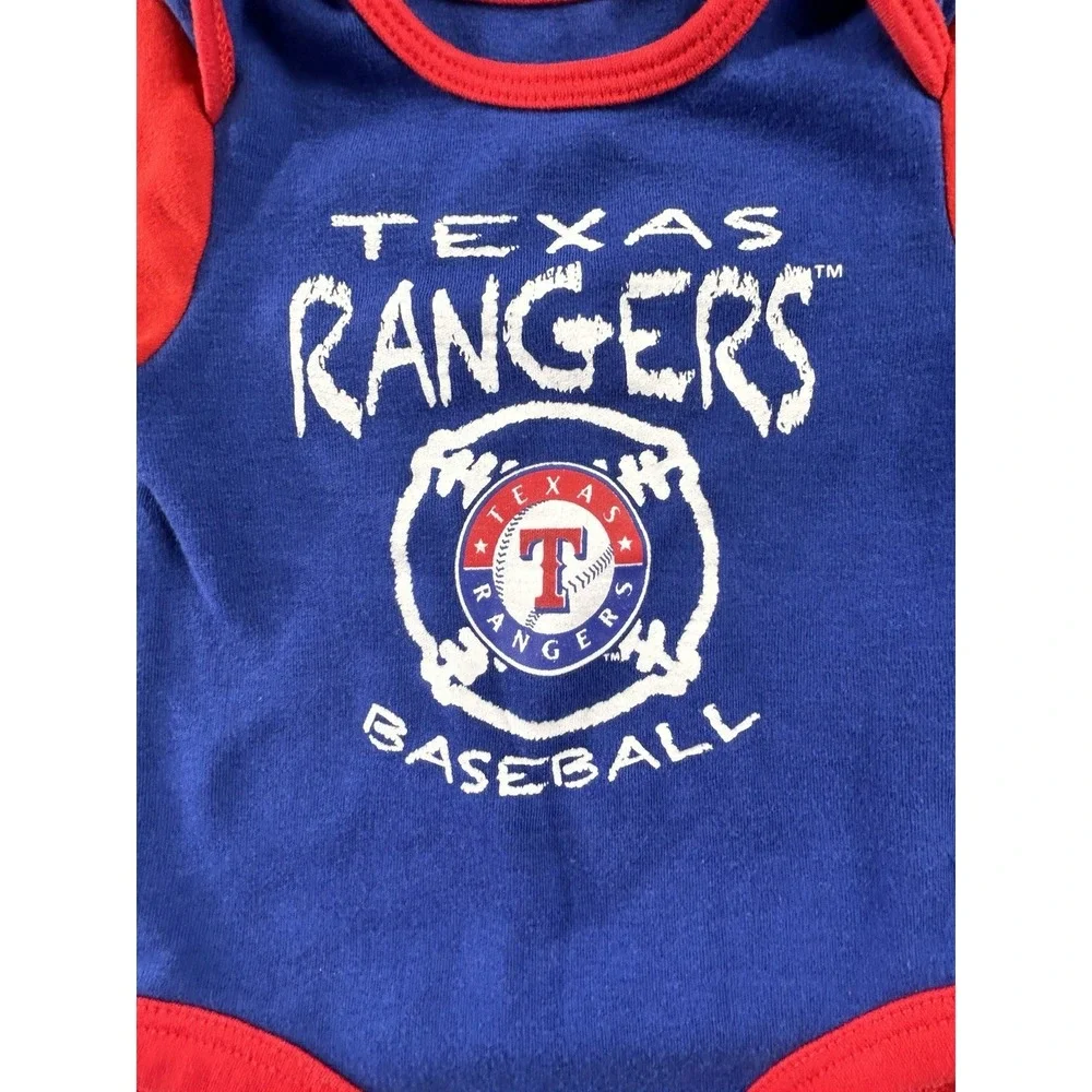 MLB Texas Rangers One Piece Infant‎ 0-3 Lot of 2 Month Baseball Fan Team wear
